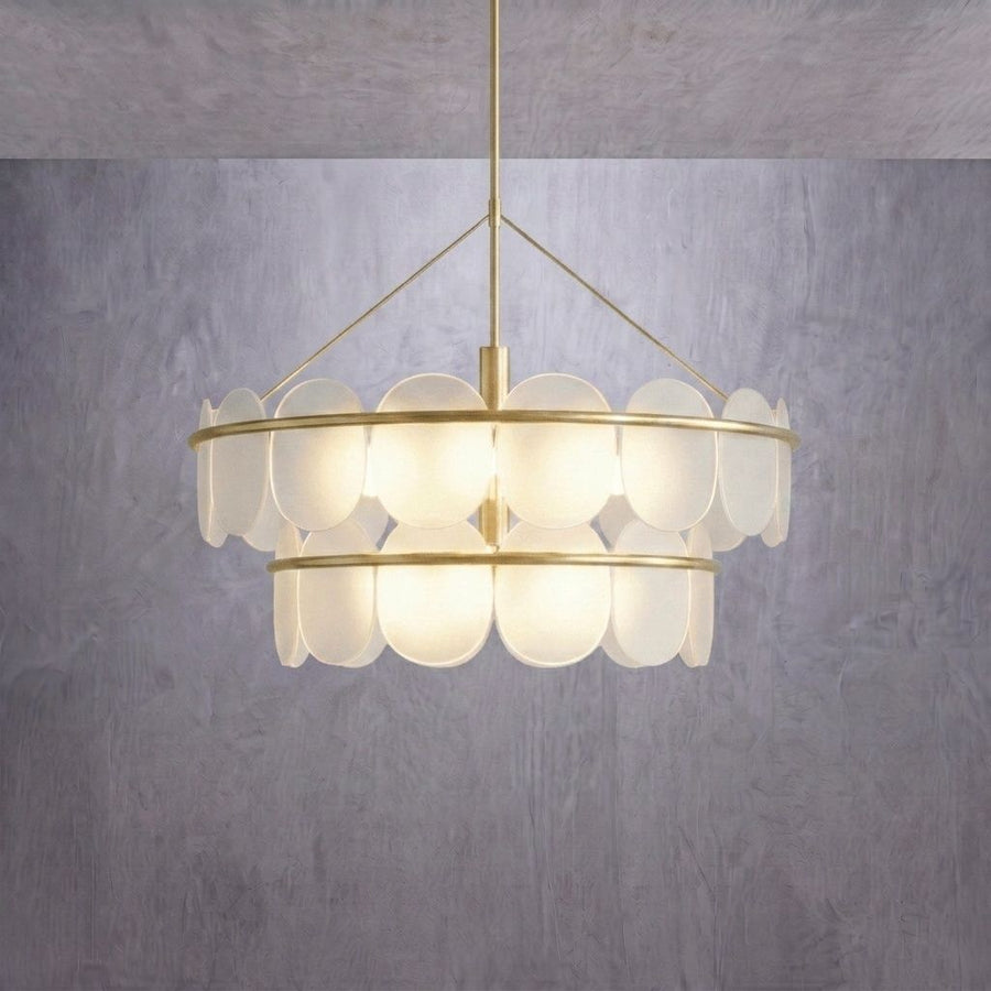 Opaline Two-Tier Chandelier — dimensions