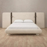 Linen Blend Cream — Extended Headboard with Integrated Lighting
