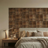 Timber Flow Wood Mosaic Wall Panel