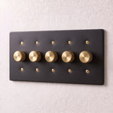 Night Black with Brass::5 Gang