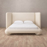 Performance Leather Cream — Extended Headboard