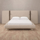 Linen Blend Linen — Extended Headboard with Integrated Lighting