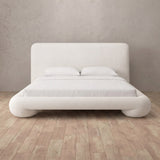 Linen Blend Off White — Full Height Headboard