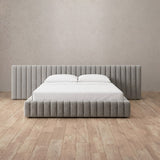 Boucle Pewter — Extended Headboard