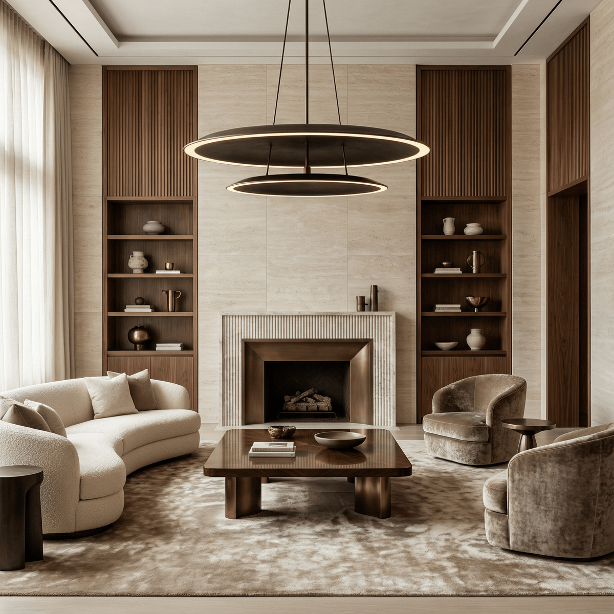Axiom Two-Tier Chandelier — lifestyle