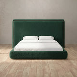 Boucle Forest Green — Full Height Headboard