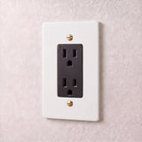 White with Brass::1 Gang::Standard
