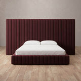 Boucle Burgundy — Full Height Headboard