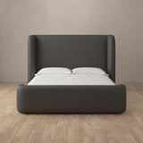 Performance Leather Smoke — Full Height Headboard