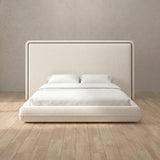 Linen Blend Off White — Full Height Headboard