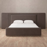 Performance Leather Truffle — Extended Headboard