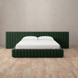 Boucle Forest Green — Extended Headboard