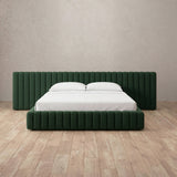 Boucle Forest Green — Extended Headboard