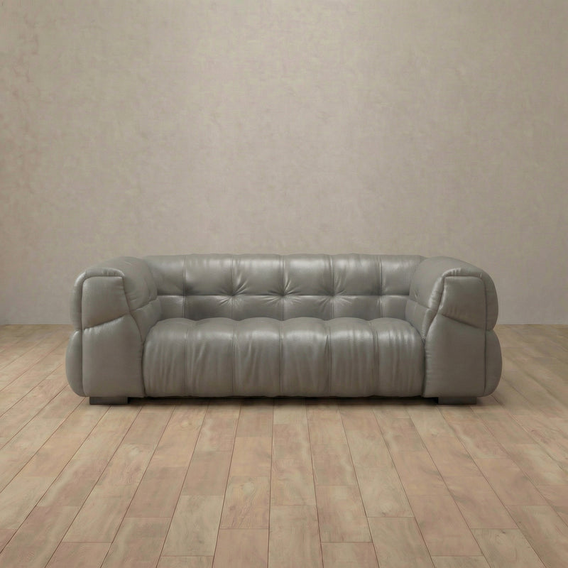 Puff Sofa Loveseat (73") — Stone
