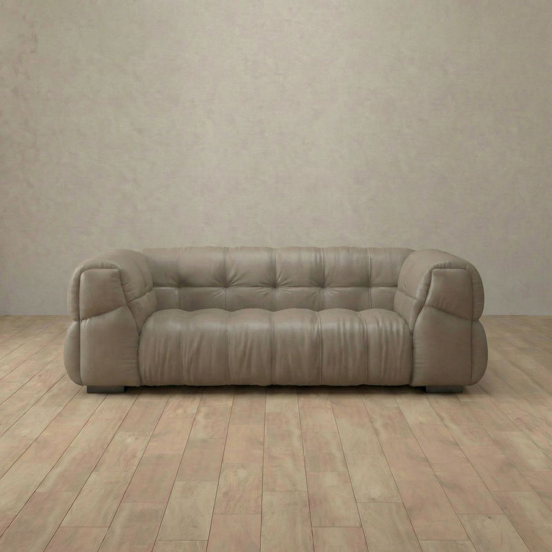 Puff Sofa Loveseat (73") — Taupe