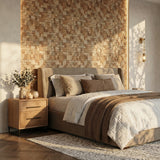 Cubbyhole Wood Mosaic Wall Panel