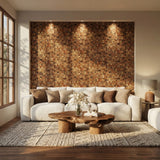 Rubix 3D Wood Wall Panel - Brown Tones (Set of 4 or 12)