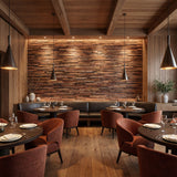 Haku 3D Wood Wall Panel - Brown/Grey Tones (Set of 4 or 12)