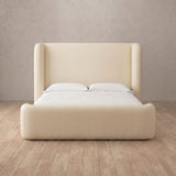 Performance Leather Cream — Full Height Headboard