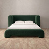 Boucle Forest Green — Full Height Headboard