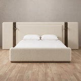 Boucle Cream — Extended Headboard with Integrated Lighting