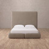 Performance Leather Taupe — Custom Headboard