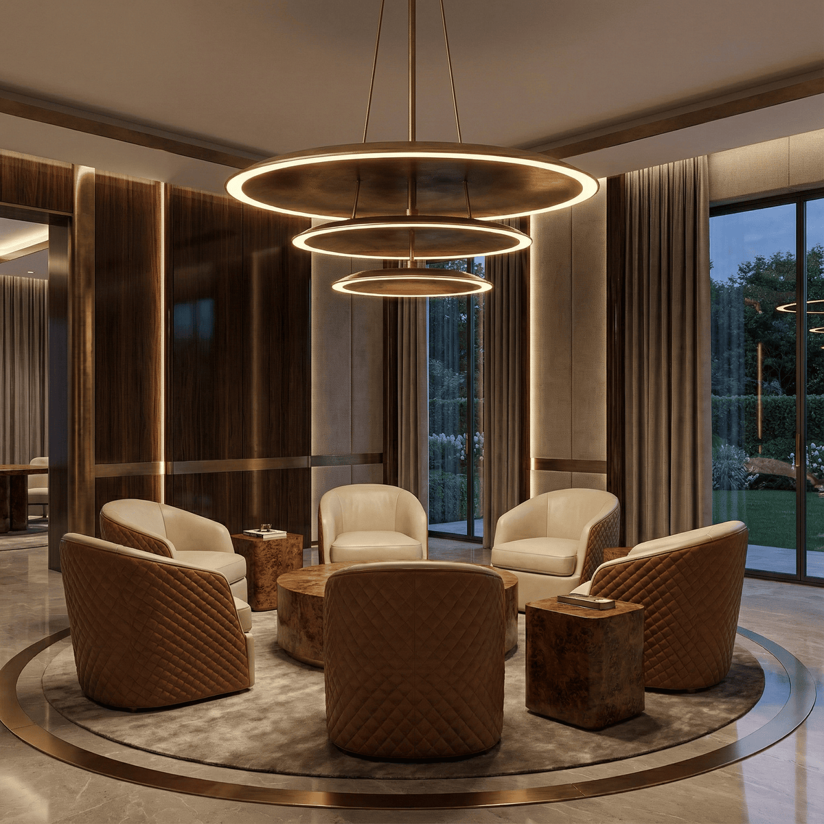 Axiom Three-Tier Chandelier — lifestyle
