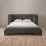 Performance Leather Smoke — Full Height Headboard