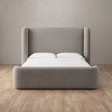 Boucle Pewter — Full Height Headboard