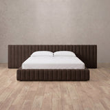 Linen Blend Espresso — Extended Headboard