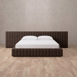 Linen Blend Espresso — Extended Headboard
