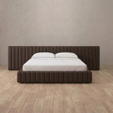 Performance Leather Espresso — Extended Headboard
