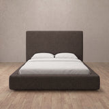 Linen Blend Truffle — Full Height Headboard
