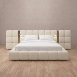 Linen Blend Cream — Extended Headboard with Integrated Lighting