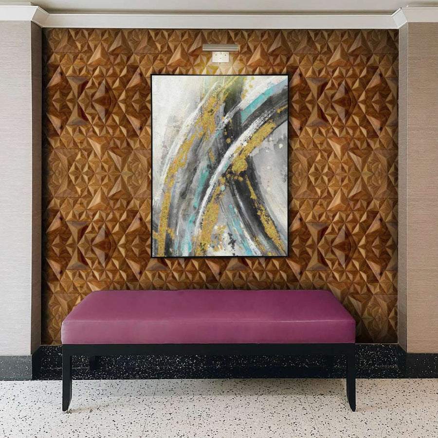 Parallelepiped Wood Mosaic Wall Panel – Articture