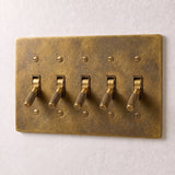 Vintage Brass with Patina::5 Gang