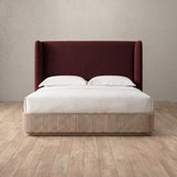 Boucle Burgundy — Full Height Headboard