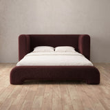 Boucle Burgundy — Full Height Headboard