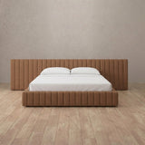 Linen Blend Cognac — Extended Headboard