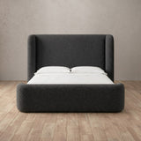Boucle Smoke — Full Height Headboard
