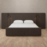 Linen Blend Truffle — Extended Headboard with Integrated Lighting