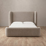 Boucle Taupe — Full Height Headboard