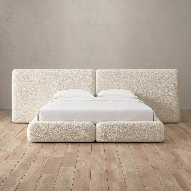 Nolan Bed — Boucle Cream
