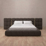 Linen Blend Truffle — Extended Headboard with Integrated Lighting