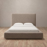 Boucle Taupe — Full Height Headboard