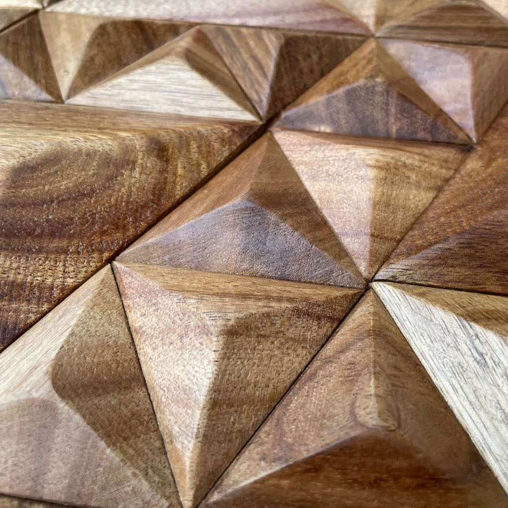 Parallelepiped Wood Mosaic Wall Panel – Articture