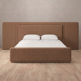 Linen Blend Cognac — Extended Headboard