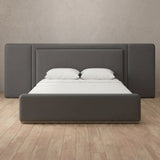Performance Leather Smoke — Extended Headboard