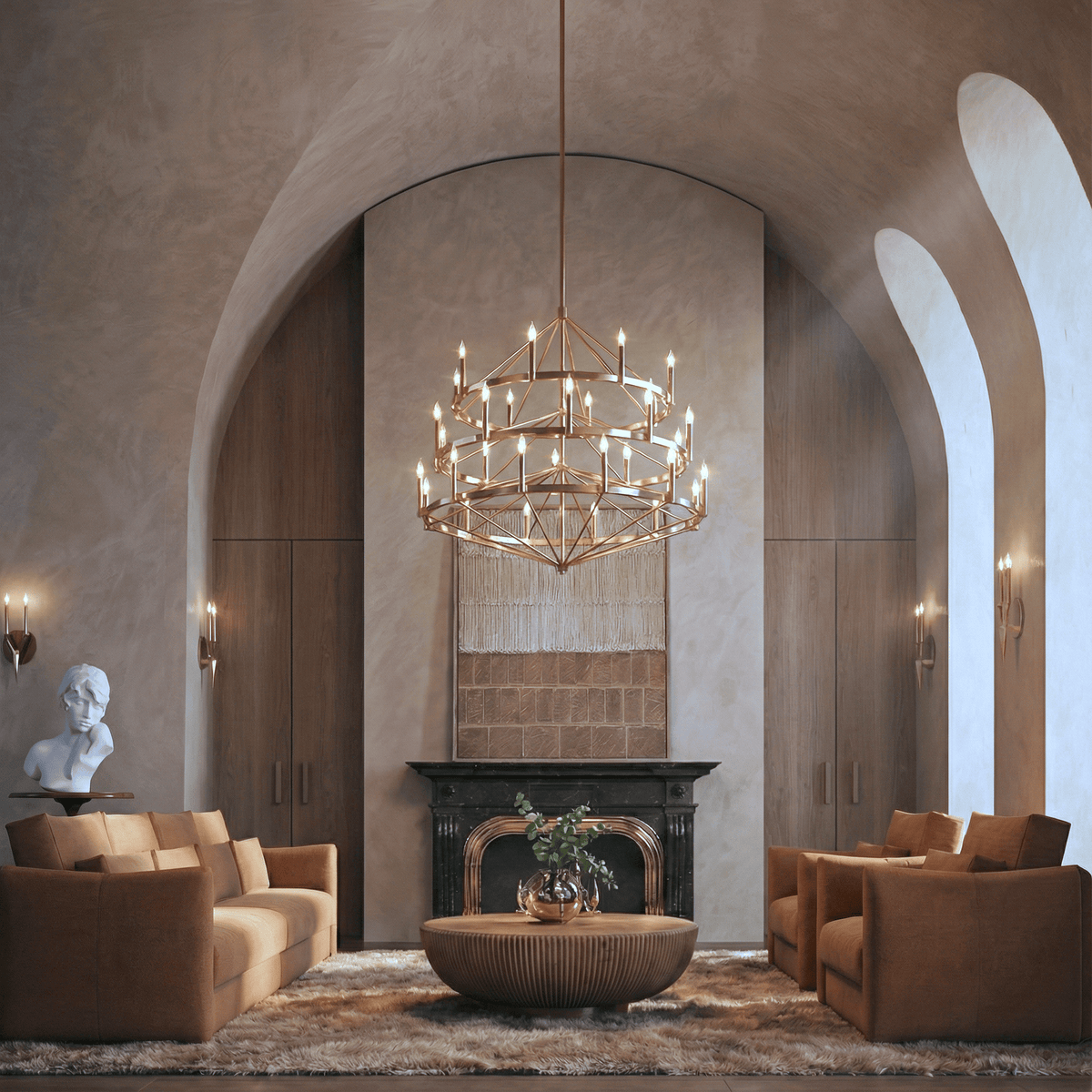 Regent Rectangular Chandelier — lifestyle