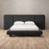 Boucle Smoke — Extended Headboard